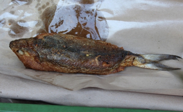 Grilled milkfish produced by the women's group