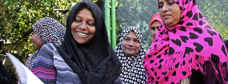 Women meet to discuss project planning