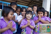 Young residents off Coconut Island who attended youth camps on Mangrove Study. 