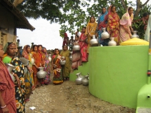 Reservoirs of rainwater provide precious potable water in the dry season in the coastal zone