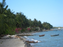 Coastline in Van Ninh District, Khanh Hoa province