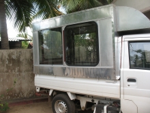 Refrigerated truck used for selling Aloe vera beverage