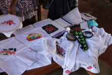 Fabric paintings and handicrafts produced by fisher women in Naguleliya   