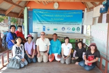 Project facility boat service dock with SGF grantee and UNDP management team 