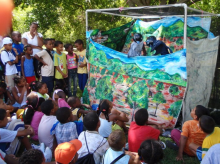  Puppet show on conservation of wetlands , WCS festival