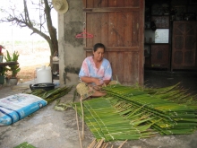 Woman preparing nypa 