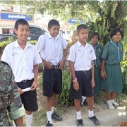 A group of core students in Baan Lam Kaen School.