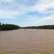 Water sample collection area in Thanh Phuoc commune, Binh Dai district, Ben Tre province