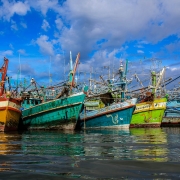 Fishing boats in Pranburi Estuary