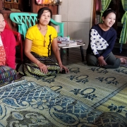 Kyi Htay (right); her aunt, Mi San (left); and Than Than Yu (centre) share their feedback and future plans for the VECC 