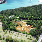 Aerial view of Roche Caiman Sanctuary