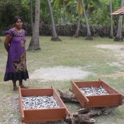 Annet Pathmavathy with dried fish