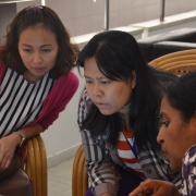 ToT participants doing groupwork during a classroom session at AIT