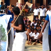 Actors convey the threats facing the mangroves
