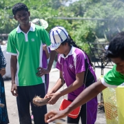 Mariyam Leen at the waste yard