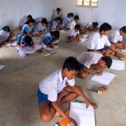 Children convey their understanding of mangroves through art for the MAP Calendar Project
