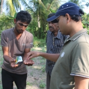 Home gardening project being monitored by the Finance Officer, IUCN Sri Lanka