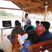 3rd ICM Course participants listen to lecture while on a field study site