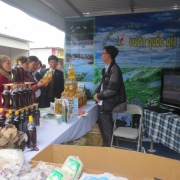 Brand-name product booth in Xuan Thuy National Park