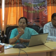 MFF National Coordinator Dr Anwara Begum Shelly showcasing MFF works in Bangladesh related with Fisheries to the seminar audience