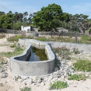 Man made pond in the Delft Island 