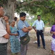 Discussion with a coconut cultivator (SGF beneficiary)