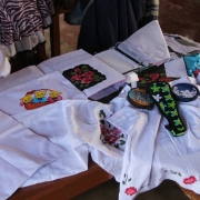 Fabric paintings and handicrafts produced by fisher women in Naguleliya   