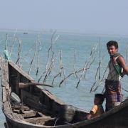 A young fisherman at the Sonadia Island