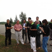 Journalists interviewing Dr. Truong Van Tuyen - Director of CCRD