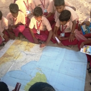 Learning about ocean currents and wave patterns on Thanjavur beach
