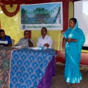 A female member of the Basantpur VMC talks about her experiences in mangrove conservation