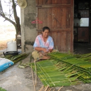 Woman preparing nypa 