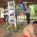 A floating exhibition forum of the project is equipped with dissemination materials of youth groups.  