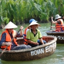 Tourism boat in nipa wetland in Cam Thanh