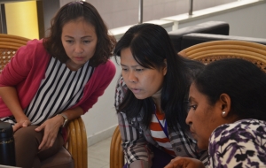 ToT participants doing groupwork during a classroom session at AIT