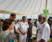 IUCN Asia Regional Director, Aban Marker Kabraji, speaks with Admiral Zakaullah