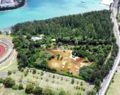 Aerial view of Roche Caiman Sanctuary