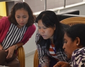 ToT participants doing groupwork during a classroom session at AIT