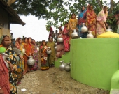 Reservoirs of rainwater provide precious potable water in the dry season in the coastal zone