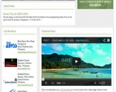 Green Fins new website screenshot showing Top 5 dive centres applying Green Fins approach