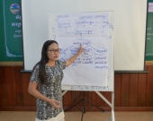 Presentating the results of a group discussion on Climate Change Impacts and Adaptation