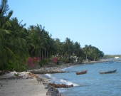 Coastline in Van Ninh District, Khanh Hoa province
