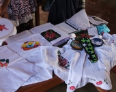 Fabric paintings and handicrafts produced by fisher women in Naguleliya   