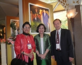 Thanpuying Suthawan (center), together with Don and the Conference Chairperson and Royal Institute of Thailand Vice President, Dr. Sobha Spielmann.