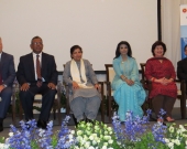 Speakers at the inaugural session of the Blue Economy Consultations in Bangkok, Thailand, 23 November 2015 (L-R): H.E. Mr Mikael Hemniti Winther, Ambassador of Denmark to Thailand and Dean of the Diplomatic Corps in Thailand; H.E. Rear Admiral (Retd) Md. Khurshed Alam, BN, Permanent Secretary (Maritime Affairs Unit), Ministry of Foreign Affairs, Bangladesh; Dr Shamshad Akhtar, Executive Secretary, UNESCAP; H.E. Ms Saida Muna Tasneem, Ambassador of Bangladesh to Thailand and Cambodia; Ms Aban Marker Kabraji,