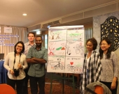 MFF participants present their completed storyboard exercise to all workshop participants