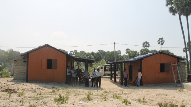 The two cabanas (view from the beach)