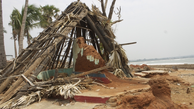 Significant parts of the Andhra Pradesh were destroyed due to Cyclone Hudhud