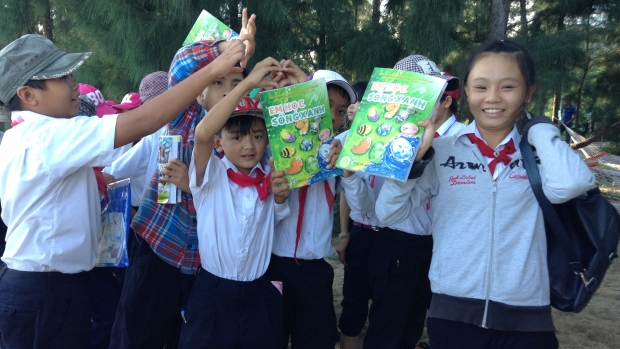 Local students in an ecopark, Hoi An, Quang Nam