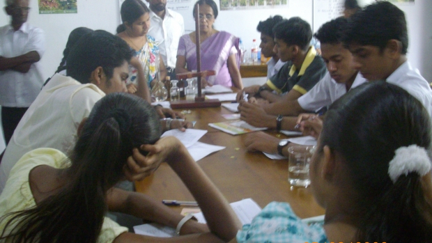 Students test samples